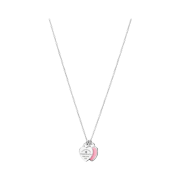 Tiffany & Co. Return To Tiffany Pink Double Heart Tag Pendant Mini Sterling Silver with Diamonds