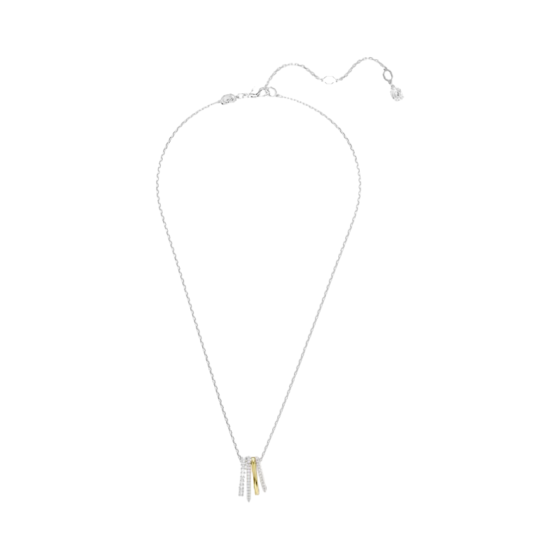 (W) 스와로브스키 하이퍼볼라 펜던트 믹스 컷 화이트 믹스 메탈 피니쉬