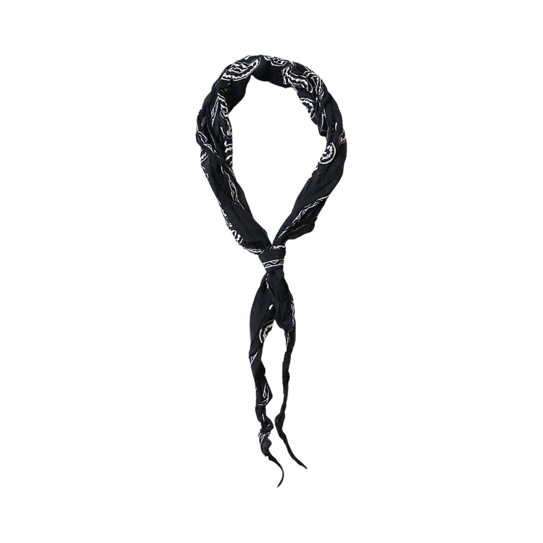 K2409XM504 / EK-1910XM Kapital Washer Silk Neckerchief Pecos Paisley Black