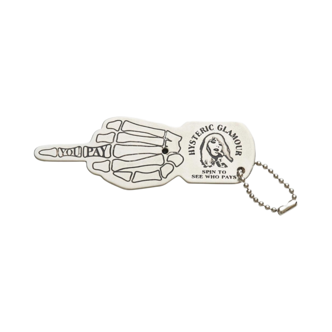 히스테릭 글래머 본 핸드 키체인 실버(Hysteric Glamour Borns Hand Keychain Silver) - 1