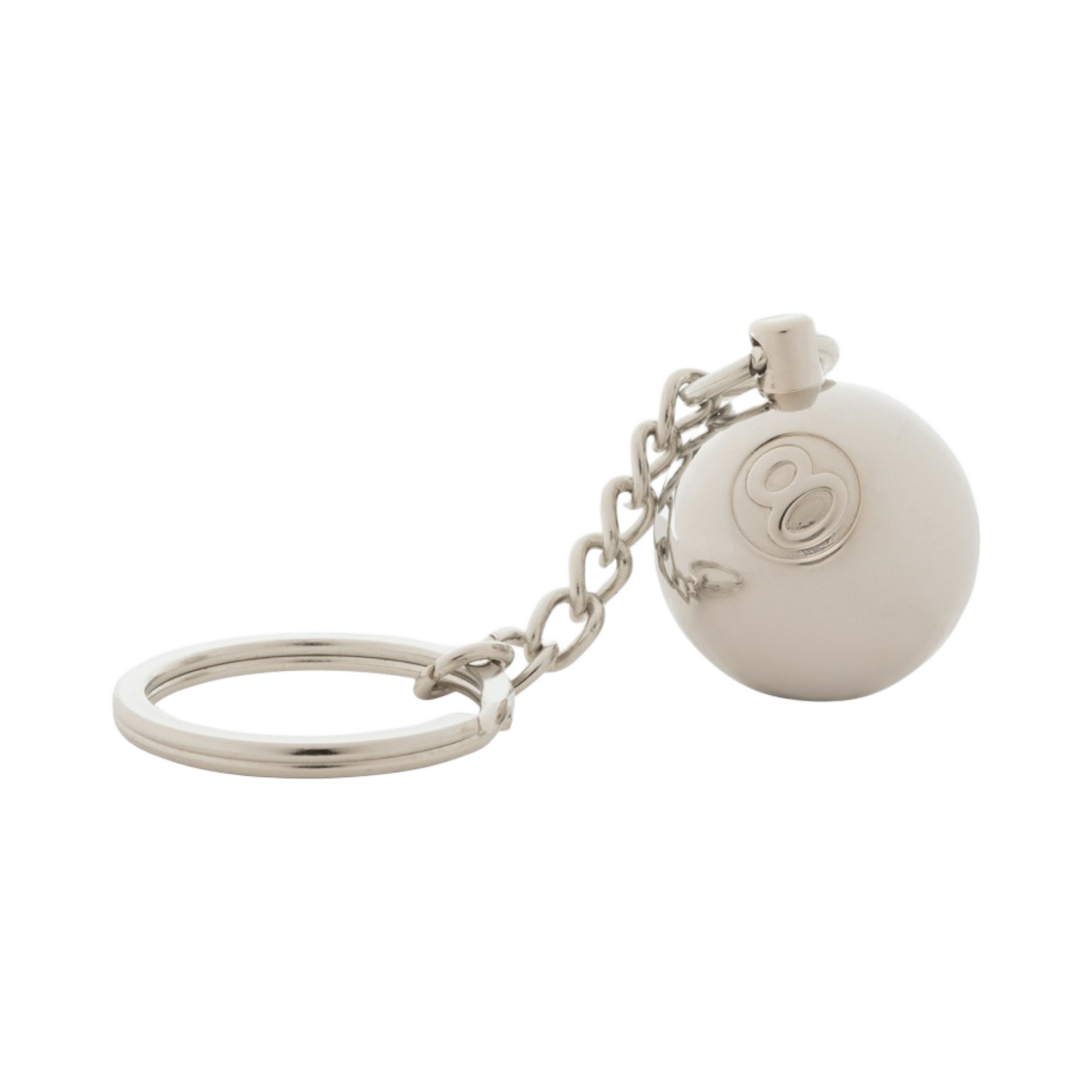 스투시 메탈 8볼 키체인 실버(Stussy Metal 8 Ball Keychain Silver)