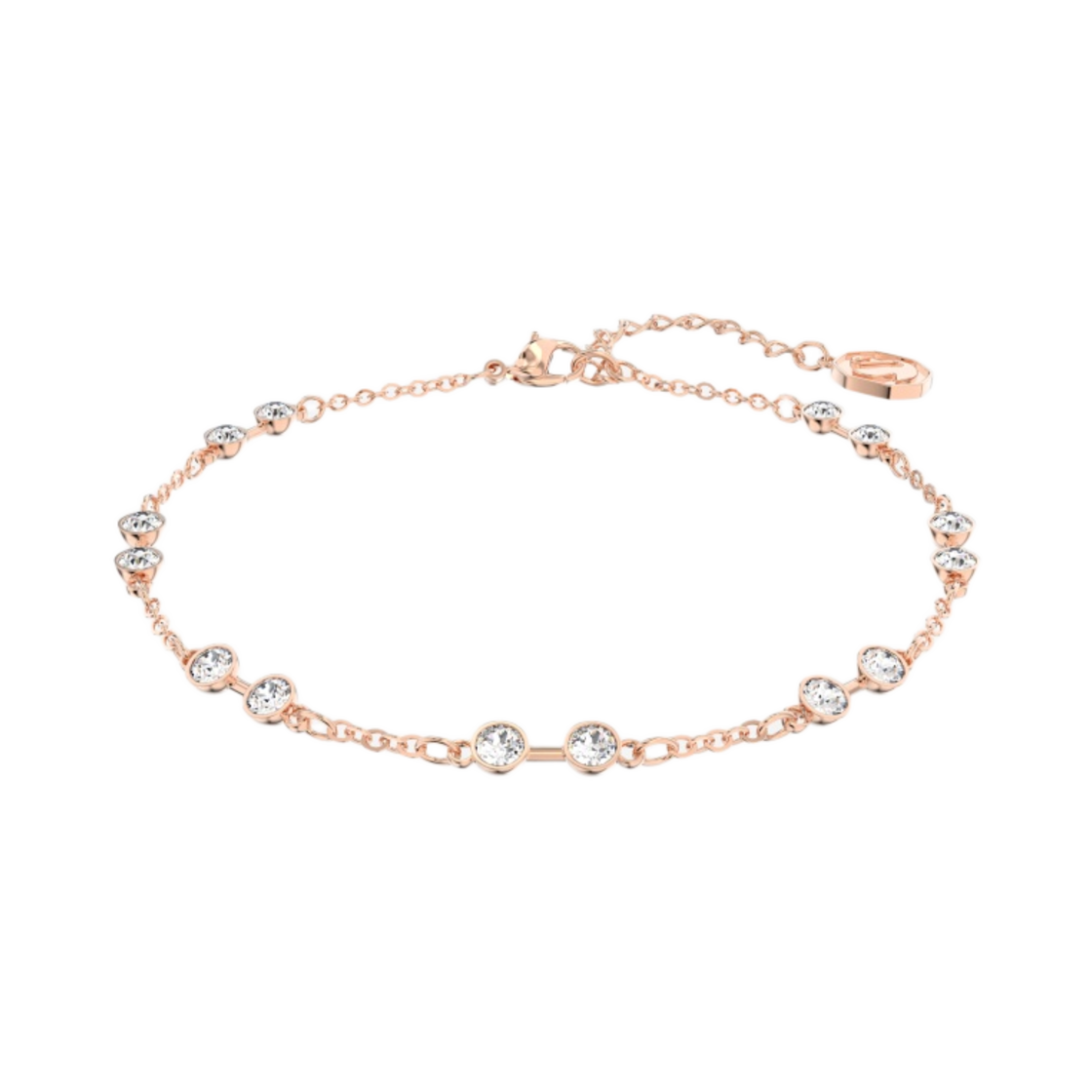 (W) 스와로브스키 리믹스 컬렉션 스트랜드 라운드 컷 화이트 로즈골드 플래팅((W) Swarovski Remix Collection Strand Round Cut White Rose Gold Plated)