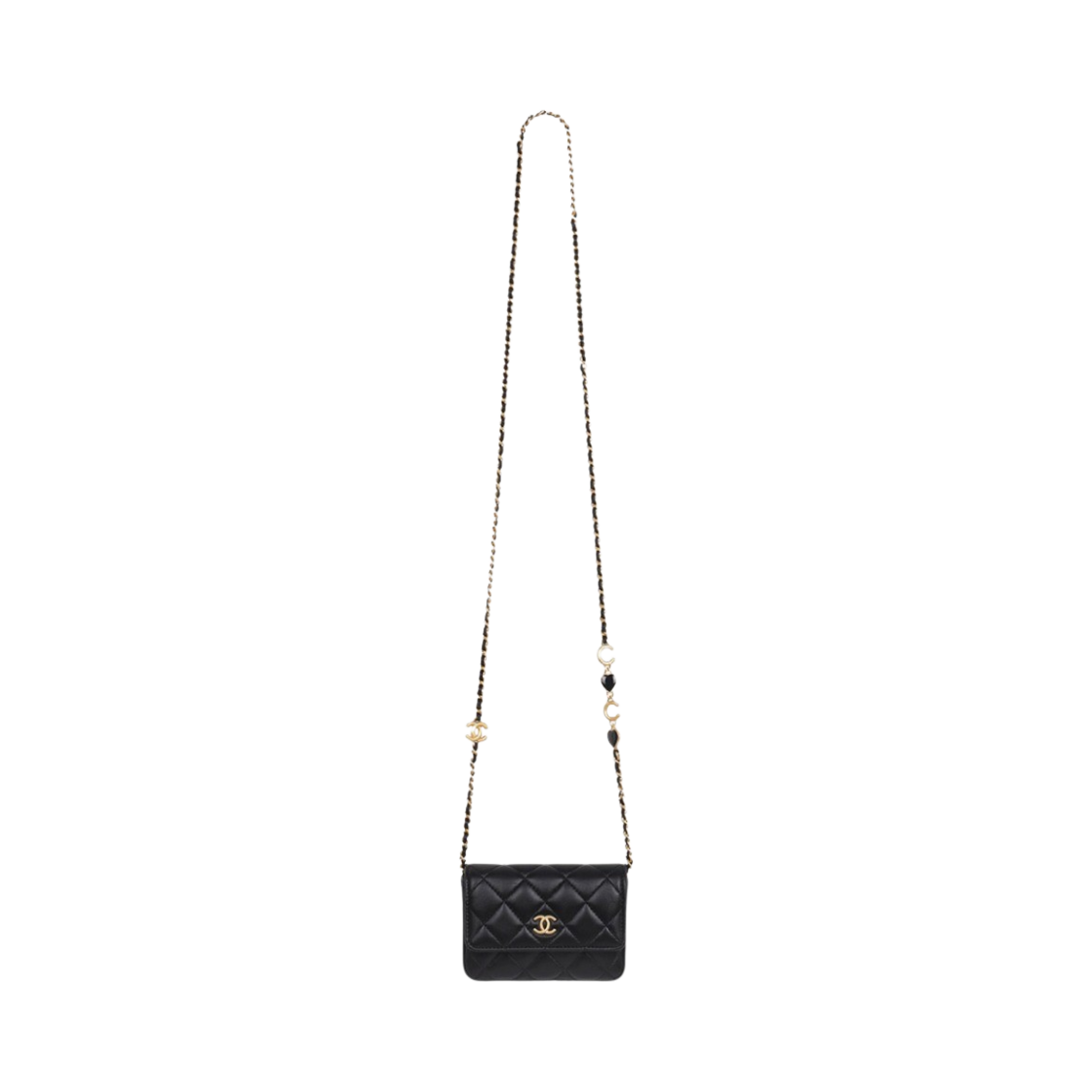샤넬 체인 달린 미니백 램스킨 에나멜 & 골드 메탈 블랙(Chanel Clutch with Chain Lambskin Enamel & Gold Black) - 3