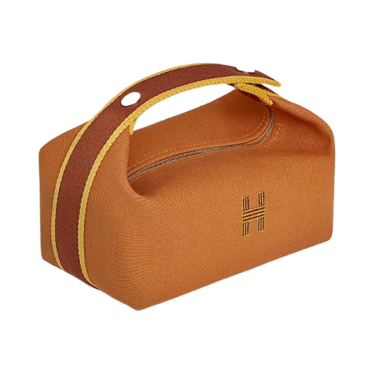 Hermes Small Bride-A-Brac Case Canvas & Ocre