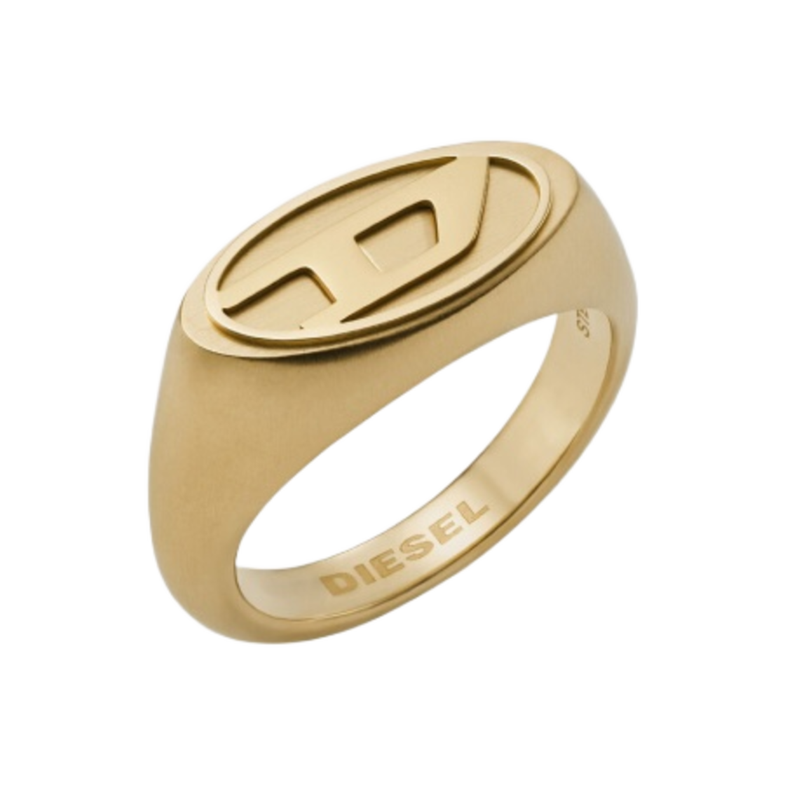디젤 Dx1376 스테인리스 스틸 D 로고 링 골드(Diesel Dx1376 Stainless Steel D Logo Ring Gold) - 2