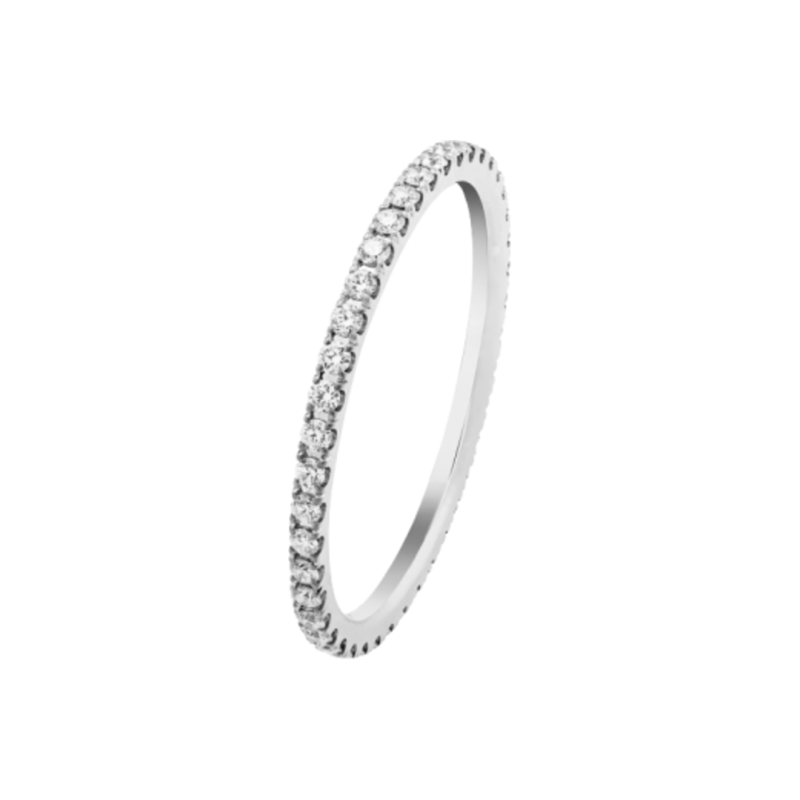 VCARO8BP00 Van Cleef & Arpels Felicite Wedding Band 1.25mm 18K White Gold Diamond