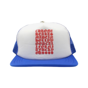 Chrome Hearts Eyechart Trucker Hat Blue White