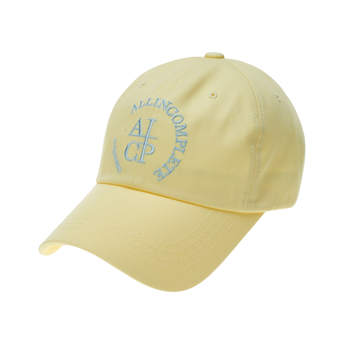 올인컴플리트 라운드 로고 볼캡 레몬