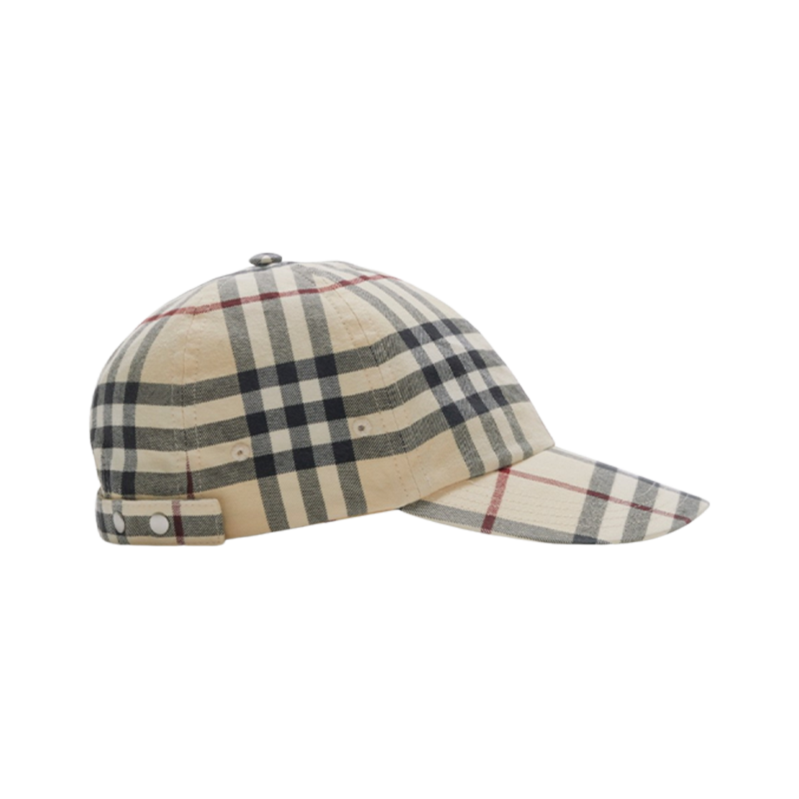버버리 체크 코튼 베이스볼 캡 스톤(Burberry Check Cotton Baseball Cap Stone) - 2