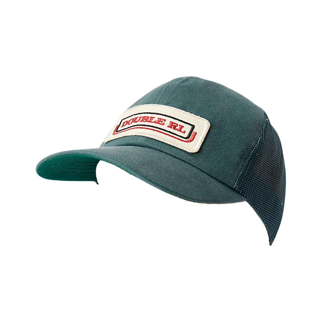 MARRHGS0J420171300 Double RL Logo Patch Twill Trucker Cap Gas Station Green