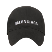 Balenciaga Logo Embroidered Detail Classic Baseball Cap Black