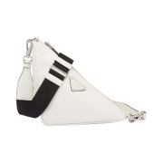 Prada Triangle Leather Bag White