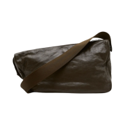 Burberry Shield Leather Messenger Bag Brown
