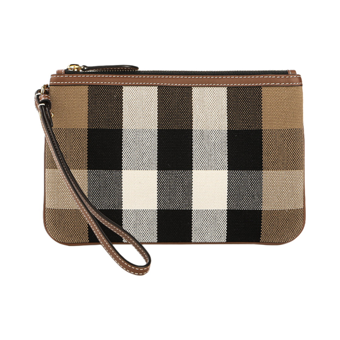 버버리 뉴 페이톤 체크 파우치 토프 브라운(Burberry New Peyton Check Pouch Taupe Brown) - 1