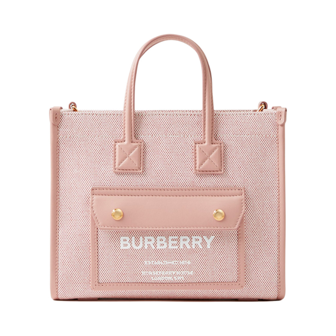 버버리 미니 프레야 토트 브라이트 레드 더스키 핑크(Burberry Mini Freya Tote Bright Red Dusky Pink) - 1