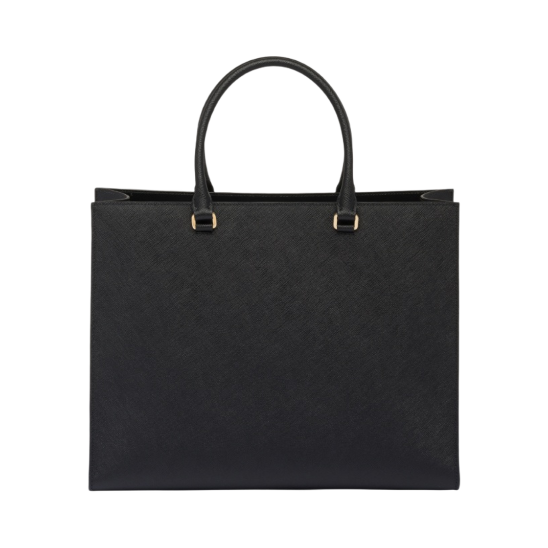 프라다 엠보스 로고 사피아노 레더 라지 핸드백 블랙(Prada Embossed Logo Saffiano Leather Large Handbag Black) - 3