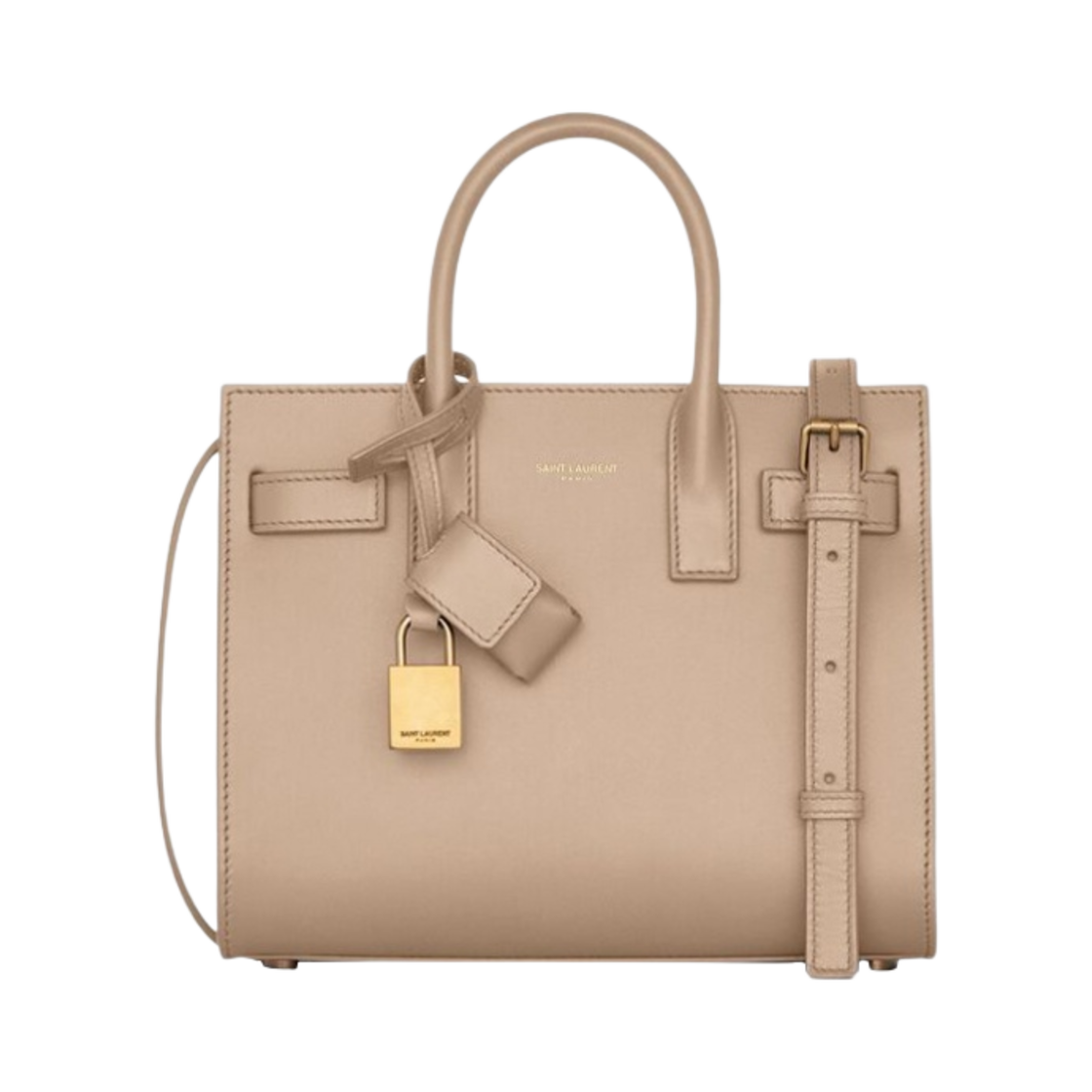 생로랑 스무스 레더 클래식 삭 드 주르 나노 다크 베이지(Saint Laurent Classic Sac de Jour Nano in Smooth Leather Dark Beige) - 1