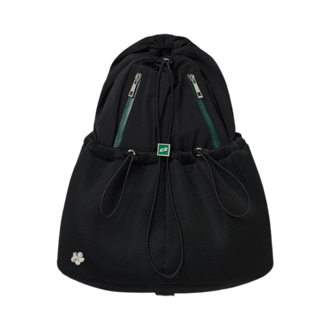 더아이덴티티프로젝트 플라워 드로우스트링 백 블랙