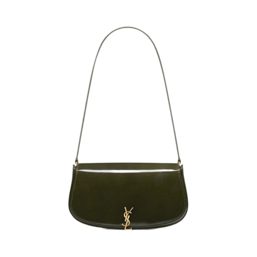 Saint Laurent Mini Voltaire in Patent Leather Dark Vineyard Green