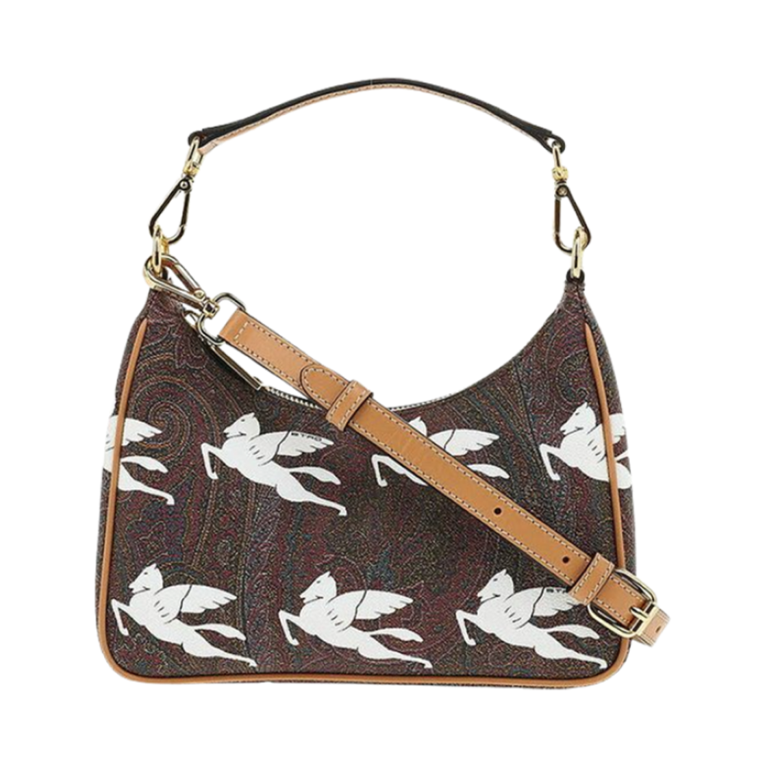 에트로 스탐파 페가수스 숄더백 브라운 화이트(Etro Stampa Pegasus Shoulder Bag Brown White)
