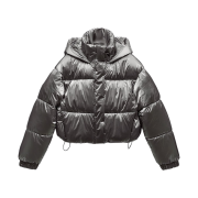 (W) Zara Cropped Wind Protection Jumper Silver