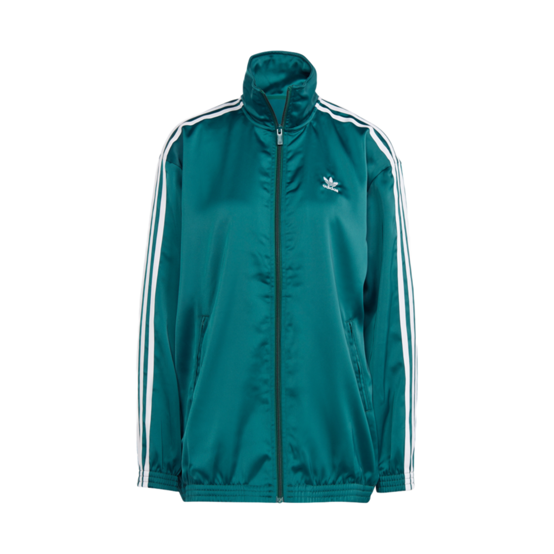 (W) 아디다스 루즈 새틴 트랙탑 컬리지에이트 그린 - KR 사이즈