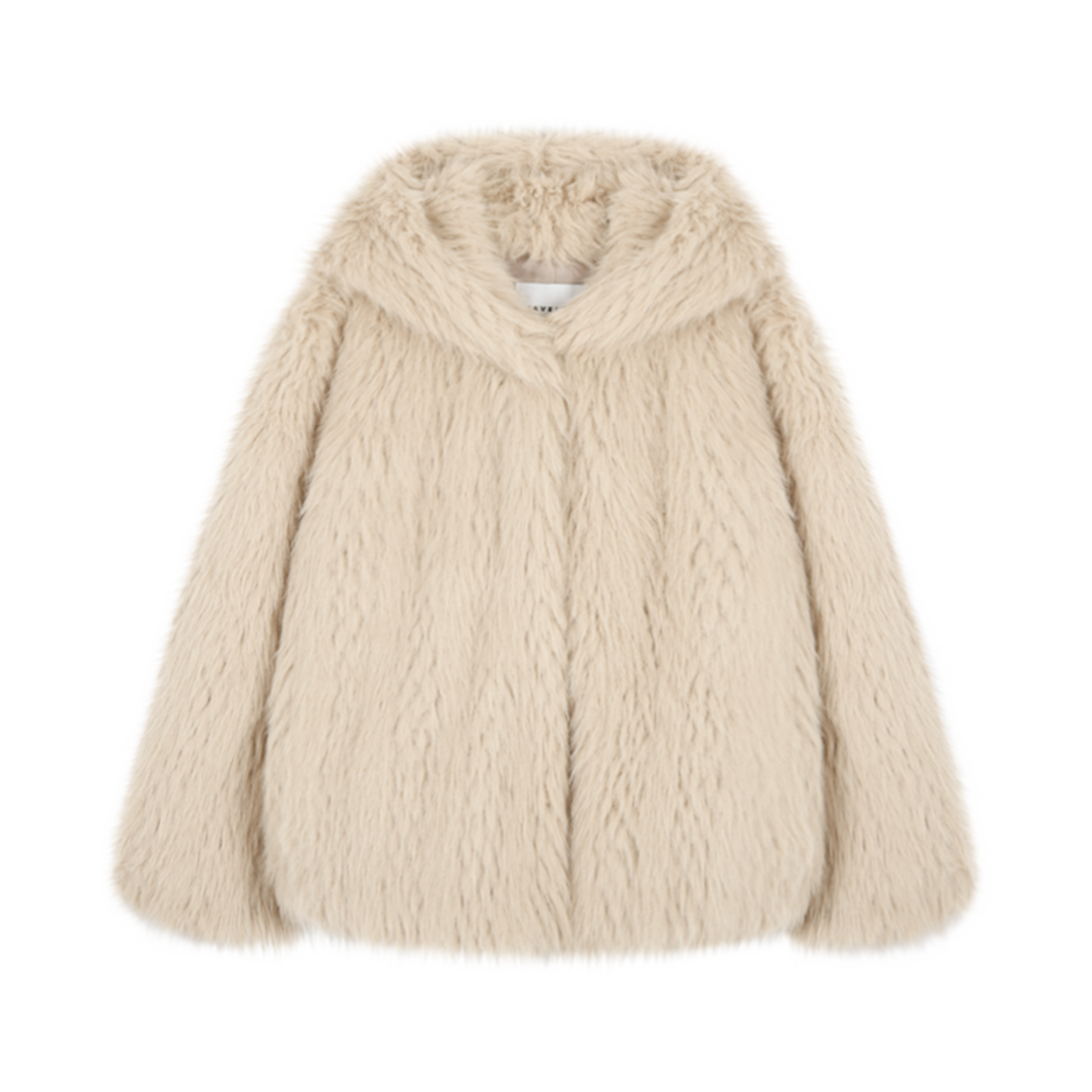 P0000BGP Haveless Moana Hoodie Fur Jacket Beige