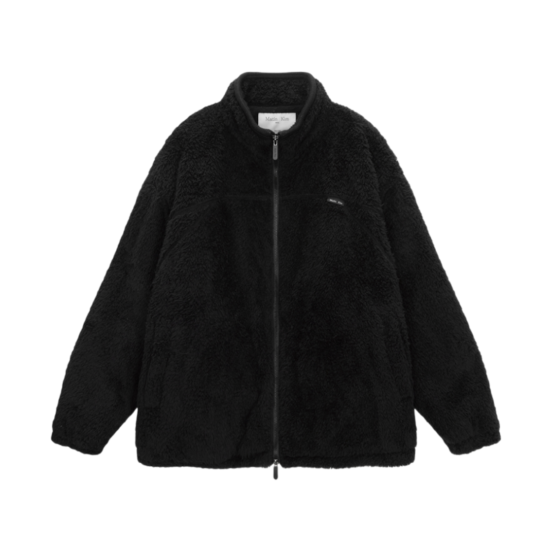 마뗑킴 백 로고 플리스 점퍼 블랙(Matin Kim Back Logo Fleece Jumper Black)