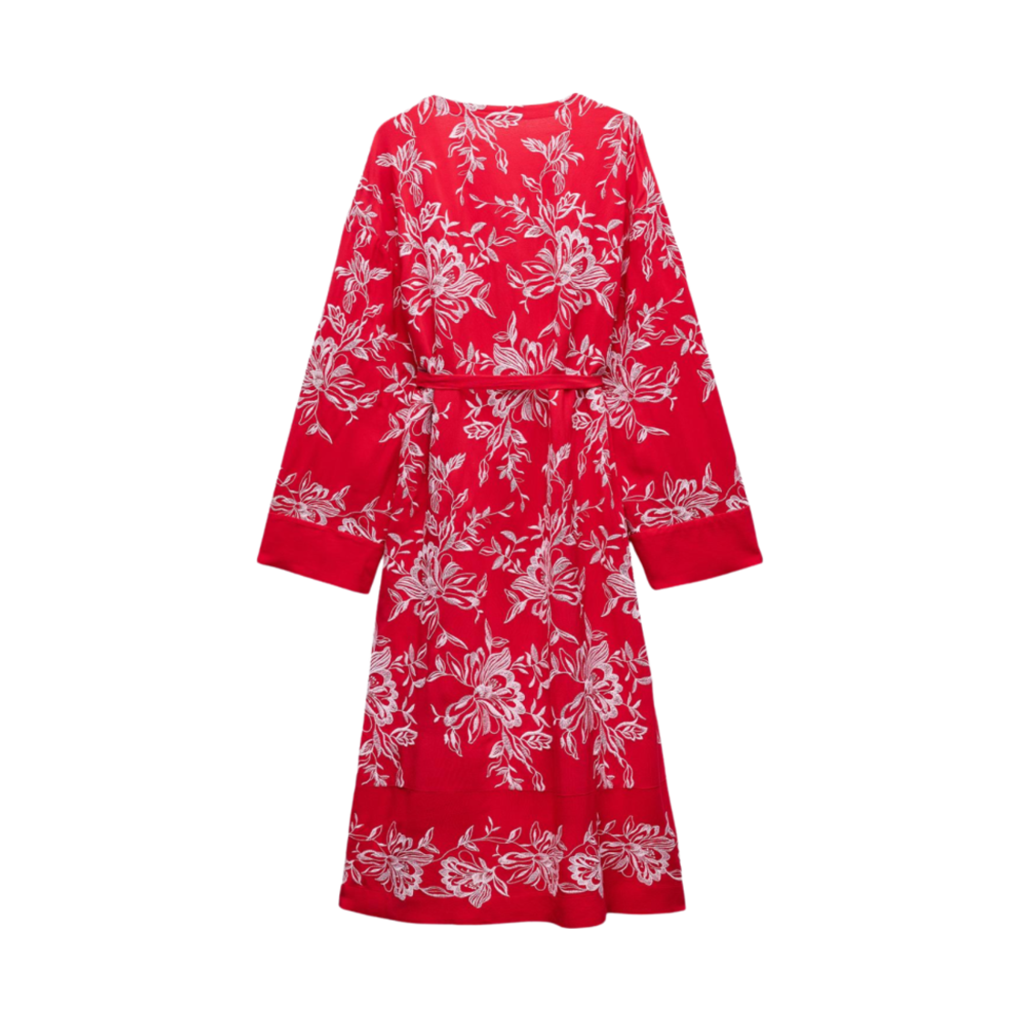 (W) 자라 프린티드 기모노 자수 레드((W) Zara Printed Kimono with Embroidery Red) - 2
