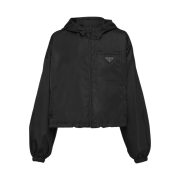 (W) Prada Re-Nylon Cropped Jacket Black