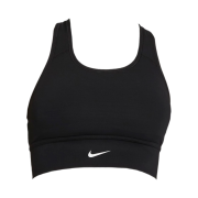 (W) Nike Swoosh Medium Support 1 Piece Pad Longline Sports Bra Black - Asia