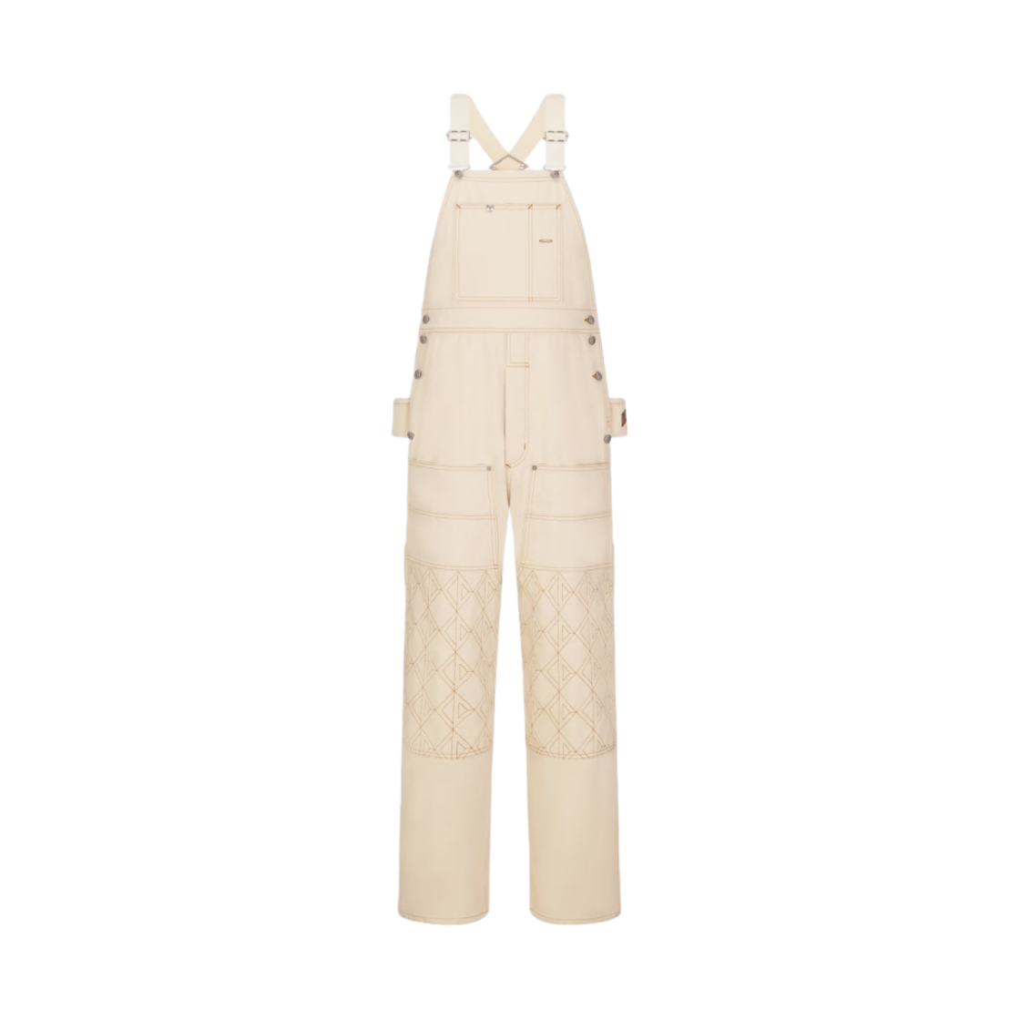 디올 x 데님 티어스 디올 티어스 카펜터 점프수트 화이트 코튼 데님(Dior x Denim Tears Dior Tears Carpenter Jumpsuit White Cotton Denim) - 1