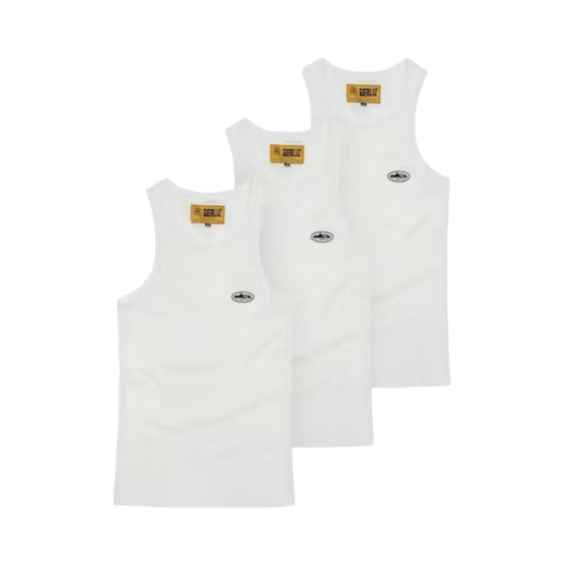 - Corteiz Bolo Essentials Tank White (3 Pack)