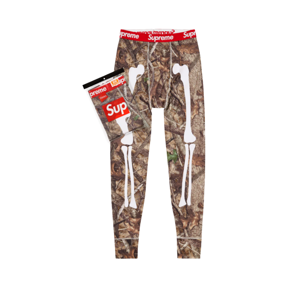슈프림 헤인즈 본즈 써멀 팬츠 트루팀버 HTC 폴 카모 (1개입) - 24FW(Supreme Hanes Bones Thermal Pant TrueTimber HTC Fall Camo (1 Pack) - 24FW)