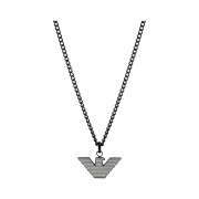 Emporio Armani Stainless Steel Pendant Necklace Black