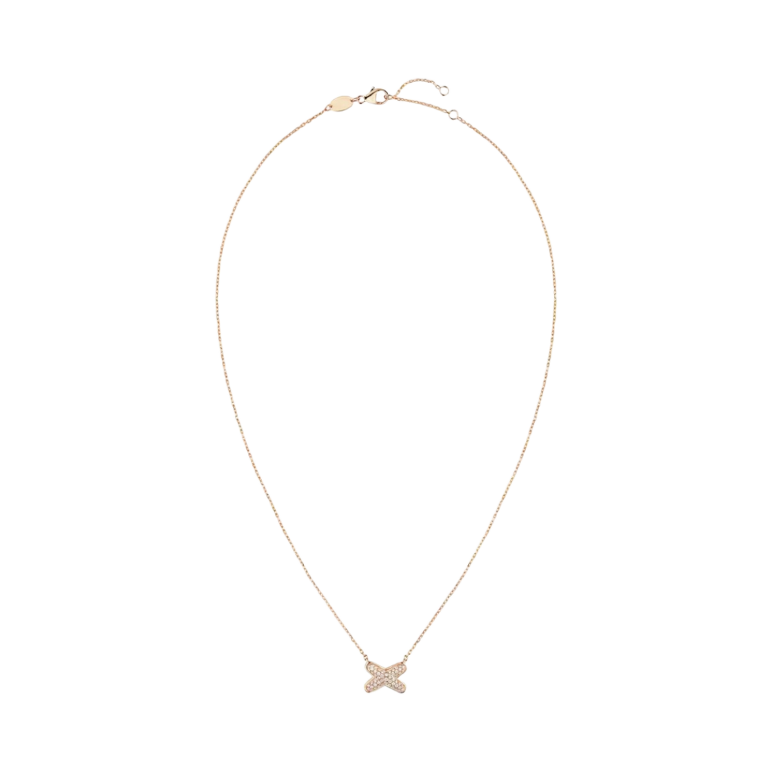 083221 Chaumet Jeux De Liens Pendant Rose Gold Diamonds