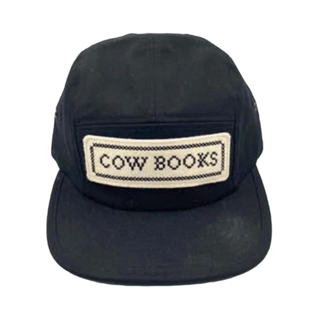 카우북스 크로스 스티치 로고 와펜 제트 캡 블랙 화이트(Cow Books Cross Stitch Logo Wappen Jet Cap Black White)