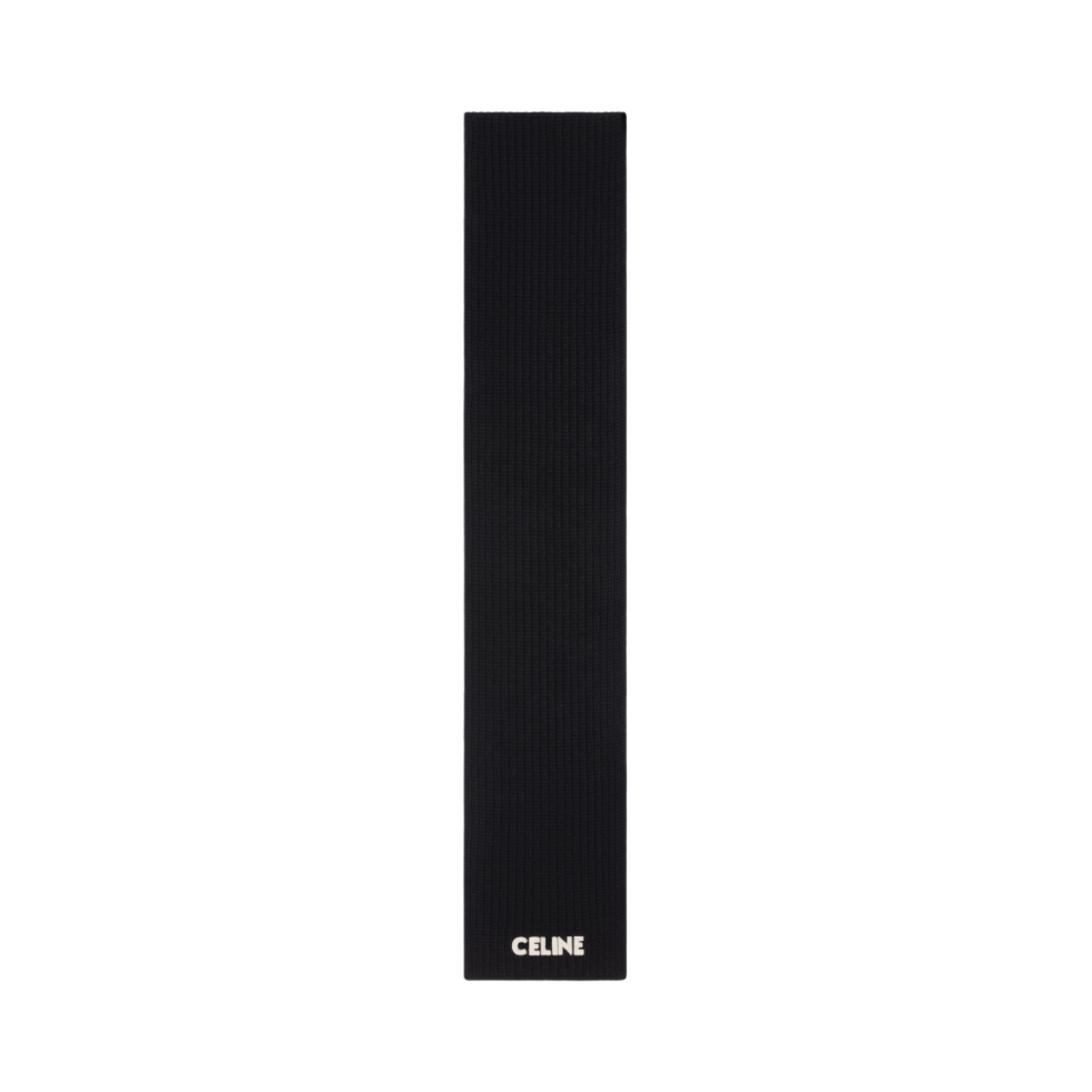 셀린느 립드 울 머플러 블랙(Celine Ribbed Wool Muffler Black) - 1