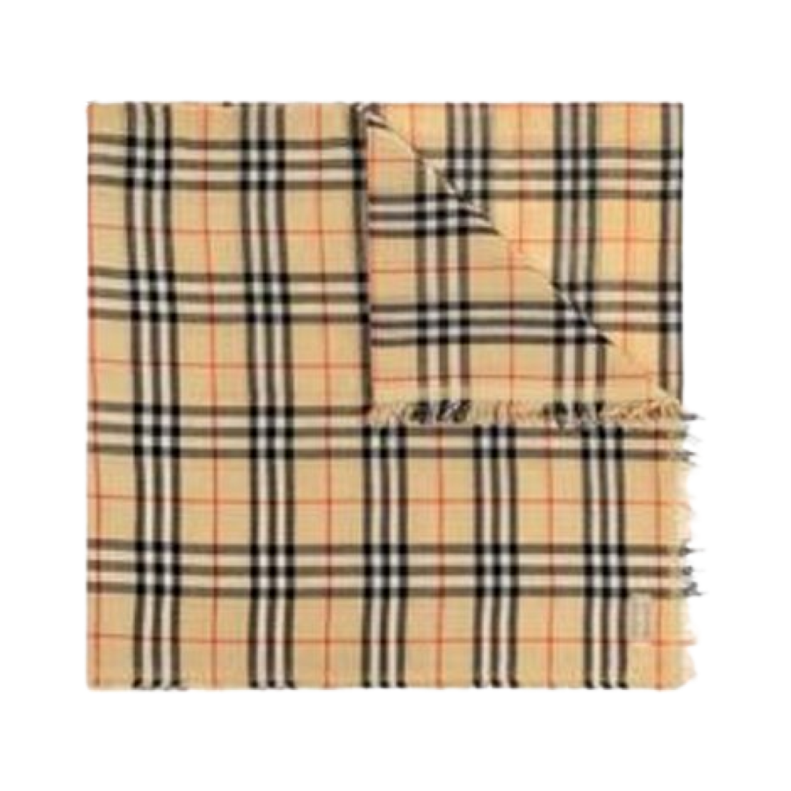 버버리 체크 코튼 스카프 샌드(Burberry Check Cotton Scarf Sand)
