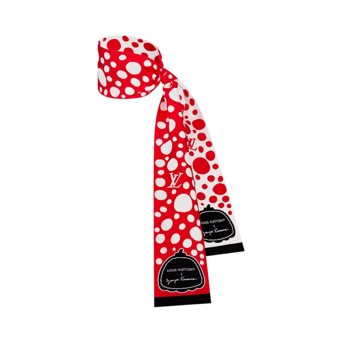 (W) 루이비통 x 야요이 쿠사마 인피니티 닷 방도 레드 화이트((W) Louis Vuitton x YK Infinity Dots Bandeau Red White) - 2