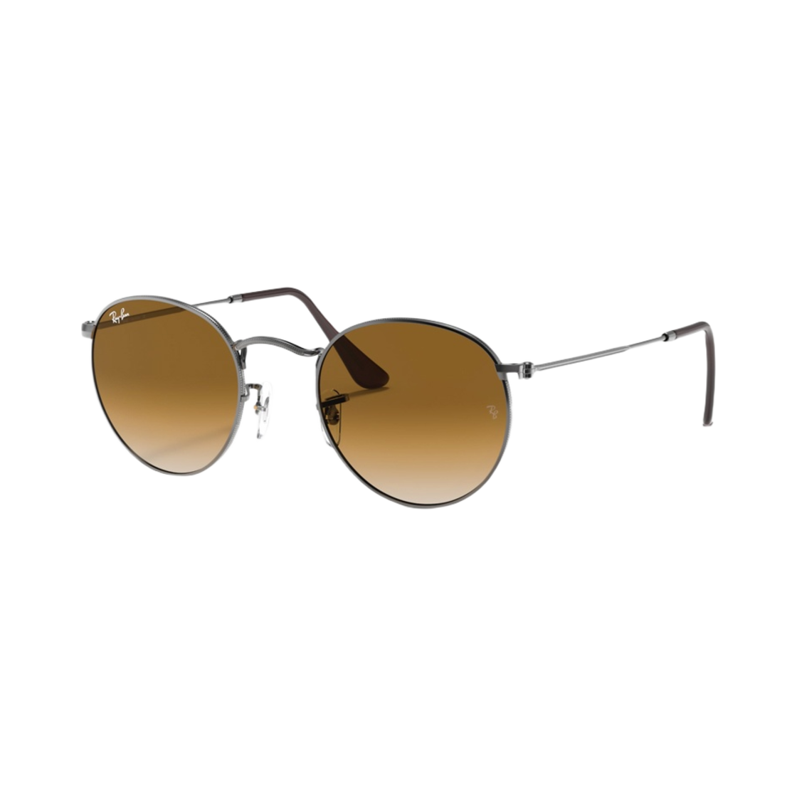 레이밴 헥사고날 폴리쉬드 건 프레임 라이트 브라운 그라디언트 렌즈(Ray-Ban Hexagonal Polished Gunmetal Frame Light Brown Gradient Lenses) - 1