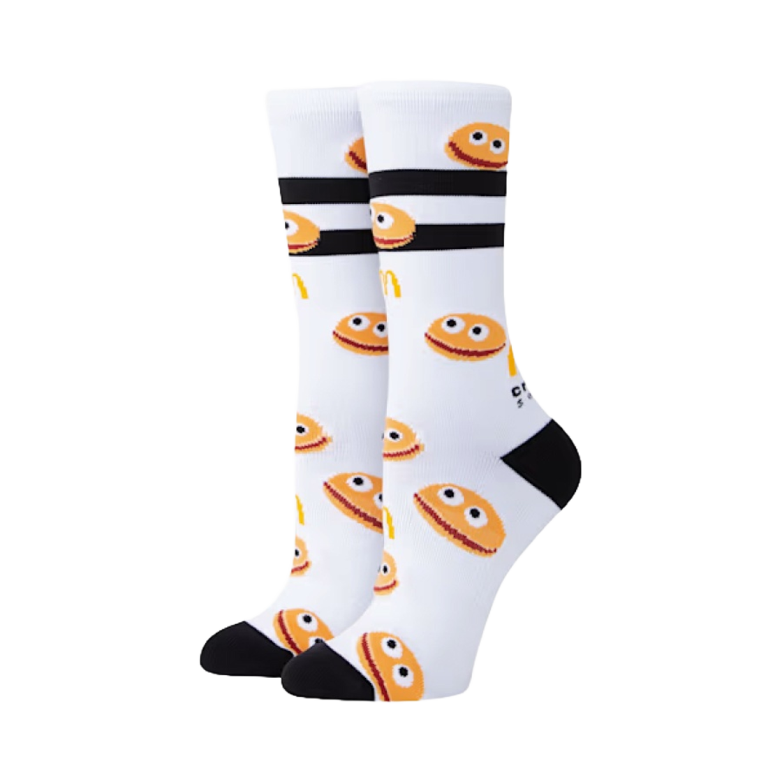 209851-066 Crocs x McDonald's Hambugler Socks Black White