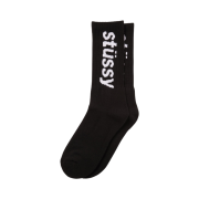 Stussy Helvetica Jacquard Crew Socks Black