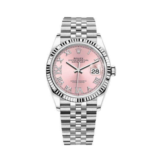 Rolex Datejust 36mm 126234 Pink Roman Diamond-Set Jubilee