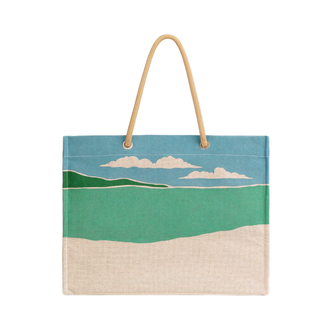 에르메스 스탑오버 앳 더 비치 비치 백 H 캔버스 코튼 & 멀티꼴로르(Hermes Stopover At The Beach Beach Bag H Canvas Cotton & Multicolore) - 3