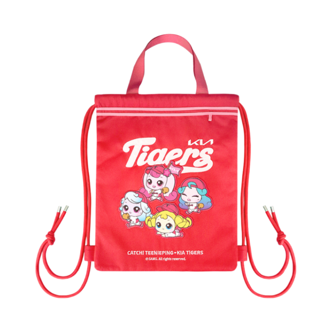 기아 타이거즈 x 캐치! 티니핑 짐 색 레드(Kia Tigers x Catch! Teenieping Gym Sack Red)