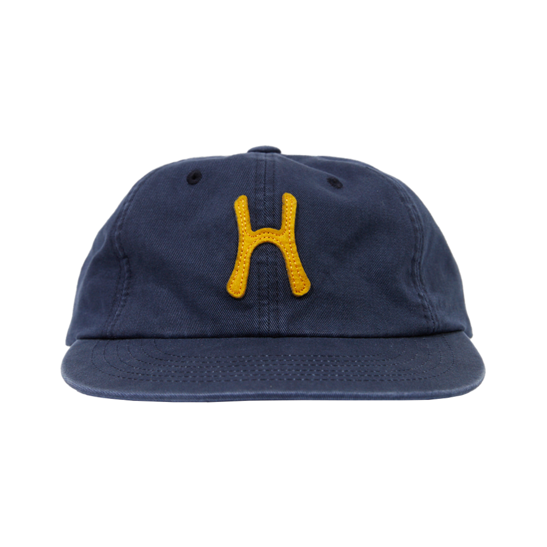 헬로선라이즈 H 로고 코튼 릴랙스핏 6패널 캡 네이비(Hello Sunrise H Logo Cotton Relaxed Fit 6Panel Cap Navy)