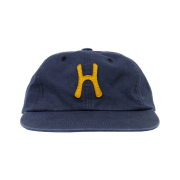 Hello Sunrise H Logo Cotton Relaxed Fit 6Panel Cap Navy