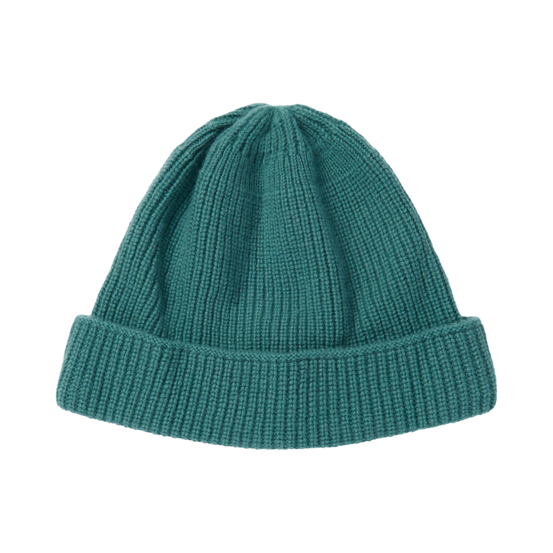 RML24FWDCBL DGRE X RAMOLIN Merino Wool Double Cuff Beanie Moss Blue
