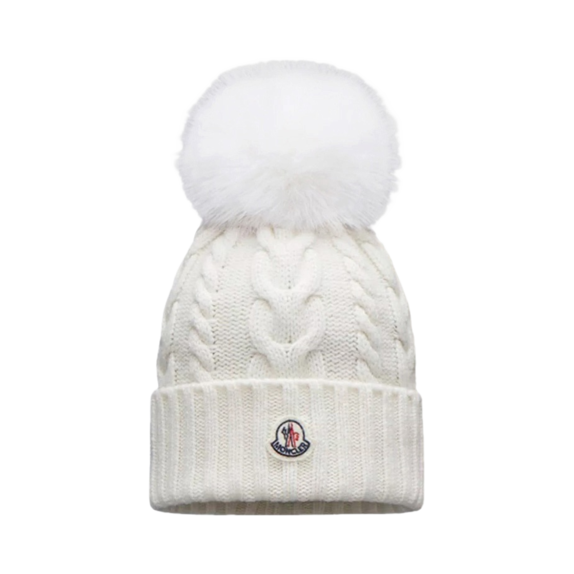 (W) 몽클레르 폼폼 비니 화이트- 22SS((W) Moncler Beanie with Pom PomWhite- 22SS) - 1